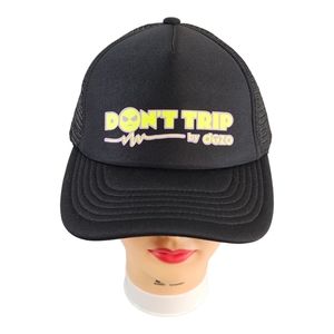 Don't Trip Trucker Hat‎ Cap By Dozo Neon Green Purple Mesh Snapback Black